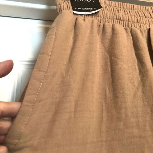 COTTON ON BODY - L Sz XS Woven (100% Cotton) Loose Fit Dance Pants/“Sesame”. NWT - Picture 8 of 16